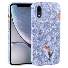 For iPhone XR Dustproof Net Full Coverage PC Phone Case(Crowd)