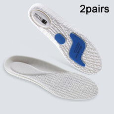 2pairs EVA Sports Insoles Shock Absorption Deodorant Running Insoles for Shoes, Size: 37-38(White)