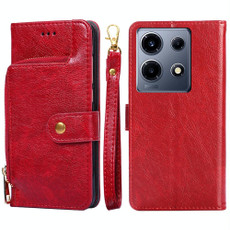 For Infinix Note 30 VIP 5G Zipper Bag Leather Phone Case(Red)