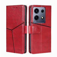 For Infinix Note 30 Vip 5G Geometric Stitching Leather Phone Case(Red)