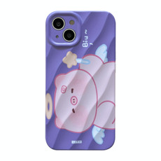 For iPhone 13 2 in 1 Minimalist Pattem PC Shockproof Phone Case(Pig) For iPhone 13 2 in 1 Minimalist Pattem PC Shockproof Phone Case(Pig)