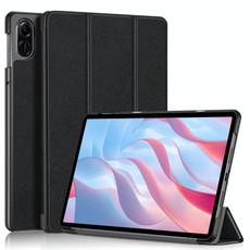 For Honor Pad X9 / X8 Pro 11.5 Custer Pure Color 3-Fold Holder Leather Tablet Case(Black) For Honor Pad X9 / X8 Pro 11.5 Custer Pure Color 3-Fold Holder Leather Tablet Case(Black)