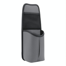 Car Seat Leather Multifunctional Tissue Water Cup Storage Hanging Bag(Grey)