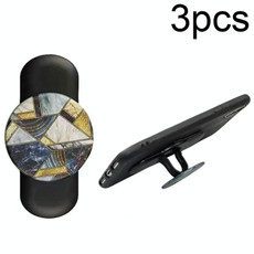 3pcs TPU Cartoon Back Sticker Phone Holder Lazy Ring Buckle Holder(Lattice)