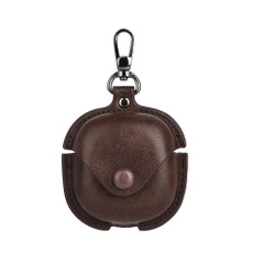 For Samsung Galaxy Buds Live / Pro Leather TWS Earphone Protective Case with Hook(Brown)