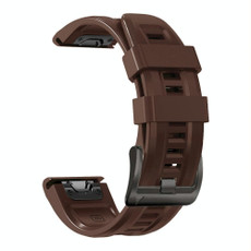 For Garmin Fenix 7 Pro 51mm Sport Pure Color Silicone Watch Band(Brown) For Garmin Fenix 7 Pro 51mm Sport Pure Color Silicone Watch Band(Brown)
