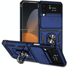 For Samsung Galaxy Z Flip4 Sliding Camshield Holder Phone Case(Blue)