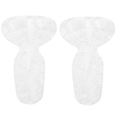 1pair 2 in 1 Half Size Forefoot Pad Anti-drop Sandal Heel Sticker(White Color Silicon Silk)