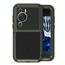 For Huawei P60 / P60 Pro / P60 Art LOVE MEI POWERFUL Metal Shockproof Life Waterproof Dustproof Phone Case(Army Green)