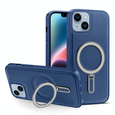 For iPhone 14 MagSafe Magnetic Holder Phone Case(Royal Blue)