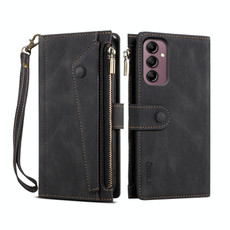 For Samsung Galaxy A25 5G ESEBLE Retro Frosted RFID Flip Leather Phone Case(Black)