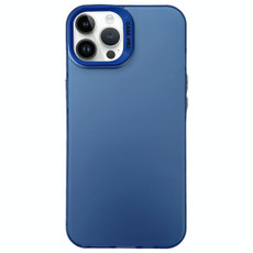 For iPhone 12 Pro Max Semi Transparent Frosted PC Phone Case(Blue) For iPhone 12 Pro Max Semi Transparent Frosted PC Phone Case(Blue)