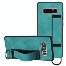 For Samsung Galaxy Note8 Wristband Holder Leather Back Phone Case(Green)
