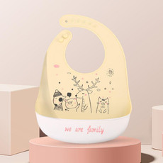 Baby Oil Spray Waterproof Silicone Bib Ultra-thin Saliva Towel, Pattern: Animal House