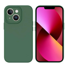 For iPhone 13 Liquid Silicone MagSafe Precision Hole Phone Case(Dark Green)