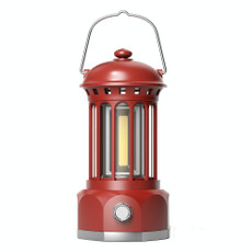 Rechargeable COB Portable Outdoor Camping Lamp Atmosphere Tent Lamp Retro Lamp, Size: Large Red