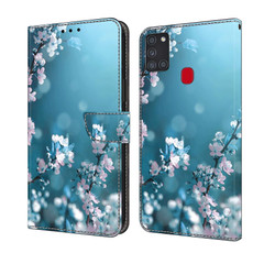 For Samsung Galaxy A21s Crystal 3D Shockproof Protective Leather Phone Case(Plum Flower) For Samsung Galaxy A21s Crystal 3D Shockproof Protective Leather Phone Case(Plum Flower)
