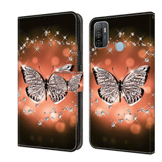 For Samsung Galaxy A33 5G Crystal 3D Shockproof Protective Leather Phone Case(Crystal Butterfly)