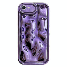 For iPhone SE 2022 /2020 / 8 / 7 Electroplating Meteorite Texture TPU Phone Case(Purple)