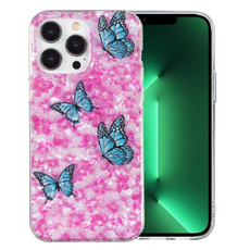 For iPhone 13 Pro IMD Shell Pattern TPU Phone Case(Colorful Butterfly)