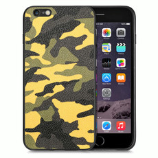 For iPhone 6 Plus / 6s Plus Camouflage Leather Back Cover Phone Case(Yellow)