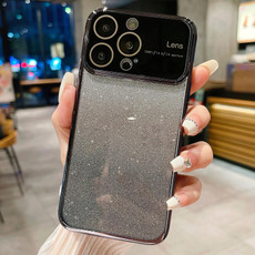 For iPhone XS / X Electroplating TPU Gradient Phone Case(Black)