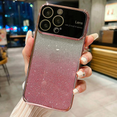 For iPhone 14 Electroplating TPU Gradient Phone Case(Red)