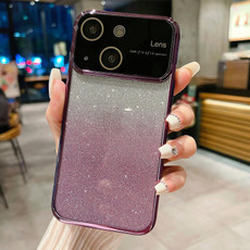 For iPhone 13 Electroplating TPU Gradient Phone Case(Purple)