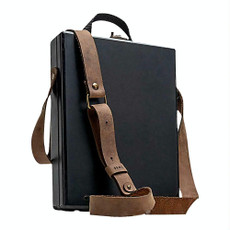 Writer Messenger Wooden Box Walnut Briefcase(Black)