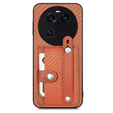 For OPPO Find X6 Wristband Kickstand Card Wallet Back Cover Phone Case with Tool Knife(Brown) For OPPO Find X6 Wristband Kickstand Card Wallet Back Cover Phone Case with Tool Knife(Brown)