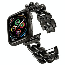 Big Denim Chain Metal Watch Band For Apple Watch SE 44mm(Black) Big Denim Chain Metal Watch Band For Apple Watch SE 44mm(Black)