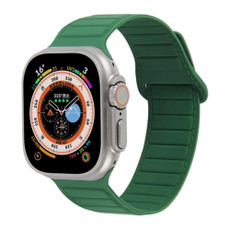 For Apple Watch SE 2022 44mm Loop Magnetic Silicone Watch Band(Green) For Apple Watch SE 2022 44mm Loop Magnetic Silicone Watch Band(Green)