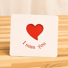 100 PCS Hollow Cartoon Greeting Card(Red Love)