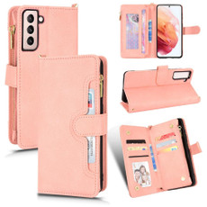 For Samsung Galaxy S21 5G Litchi Texture Zipper Leather Phone Case(Pink) For Samsung Galaxy S21 5G Litchi Texture Zipper Leather Phone Case(Pink)