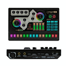 SX96 48V Bluetooth 5.0 Mixer Live Broadcast Sound Card With RGB Lights