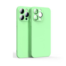 For iPhone 12 Pro Max Lens Glass Film Liquid State Phone Case(Green)