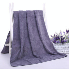 35x75cm Nano Thickened Large Bath Towel Hairdresser Beauty Salon Adult With Soft Absorbent Towel(Grey)