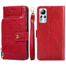 For Infinix Note 11 Zipper Bag Leather Phone Case(Red)