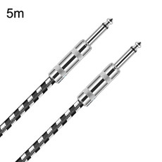 5m 2 Straight Head 6.35mm Guitar Cable Oxygen-Free Copper Core TS Large Two-core Cable