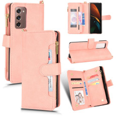 For Samsung Galaxy Z Fold2 5G Litchi Texture Zipper Leather Phone Case(Pink)