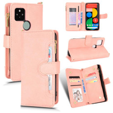 For Google Pixel 5 5G Litchi Texture Zipper Leather Phone Case(Pink) For Google Pixel 5 5G Litchi Texture Zipper Leather Phone Case(Pink)