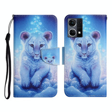 For OPPO Reno7 4G Colored Drawing Pattern Flip Leather Phone Case(Little Leopard) For OPPO Reno7 4G Colored Drawing Pattern Flip Leather Phone Case(Little Leopard)