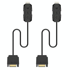 2pcs 5V ARGB 3-pin Light Mode Fan Speed Adjustment Color Controller SATA Power Supply 2pcs 5V ARGB 3-pin Light Mode Fan Speed Adjustment Color Controller SATA Power Supply