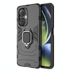 For OnePlus Nord CE 3 Magnetic Ring Holder PC + TPU Phone Case(Black)