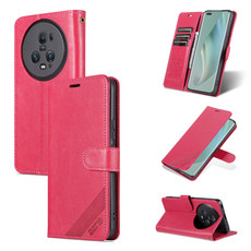 For Honor Magic5 AZNS Sheepskin Texture Flip Leather Phone Case(Red)