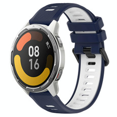 For Xiaomi MI Watch Color 2 22mm Sports Two-Color Silicone Watch Band(Midnight Blue+White) For Xiaomi MI Watch Color 2 22mm Sports Two-Color Silicone Watch Band(Midnight Blue+White)