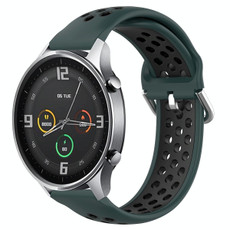 For Xiaomi Watch Color 22mm Clasp Two Color Sport Watch Band (Green Black)