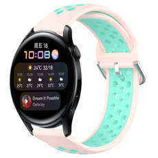 For Huawei Watch 3 22mm Perforated Breathable Sports Silicone Watch Band(Pink+ Water Duck) For Huawei Watch 3 22mm Perforated Breathable Sports Silicone Watch Band(Pink+ Water Duck)