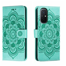 For Xiaomi Redmi 12C Sun Mandala Embossing Pattern Phone Leather Case(Green) For Xiaomi Redmi 12C Sun Mandala Embossing Pattern Phone Leather Case(Green)