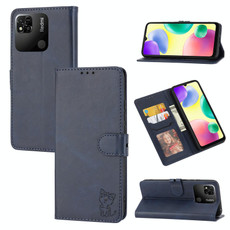 For Xiaomi 13 Pro Embossed Happy Cat Pattern Flip Leather Phone Case(Blue)